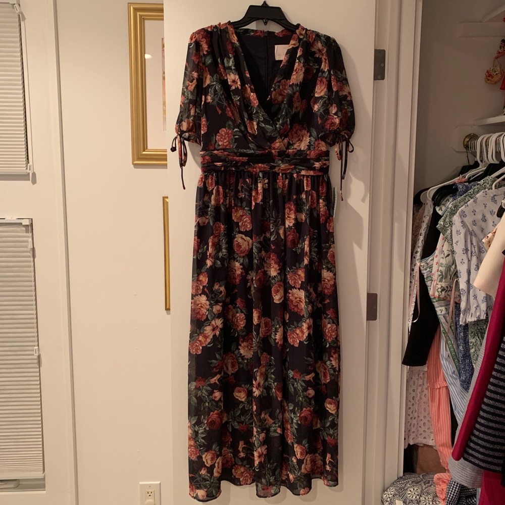NWT Gal Meets Glam Ashlynn Wrap Maxi Dress size 8P